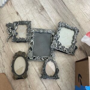 Vintage-Inspired Silver and Bronze Photo Frame Collection